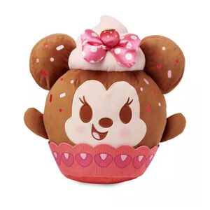 NEW‎ Disney Munchlings Wild Strawberry Cupcake Minnie Mouse Medium Plush